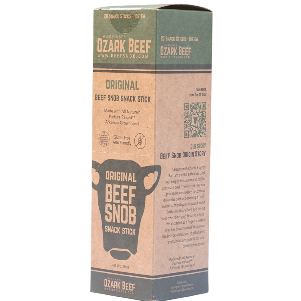 Beef Snob Snack Sticks — Original (Box of 20)