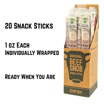 Beef Snob Snack Sticks — Original (Box of 20)