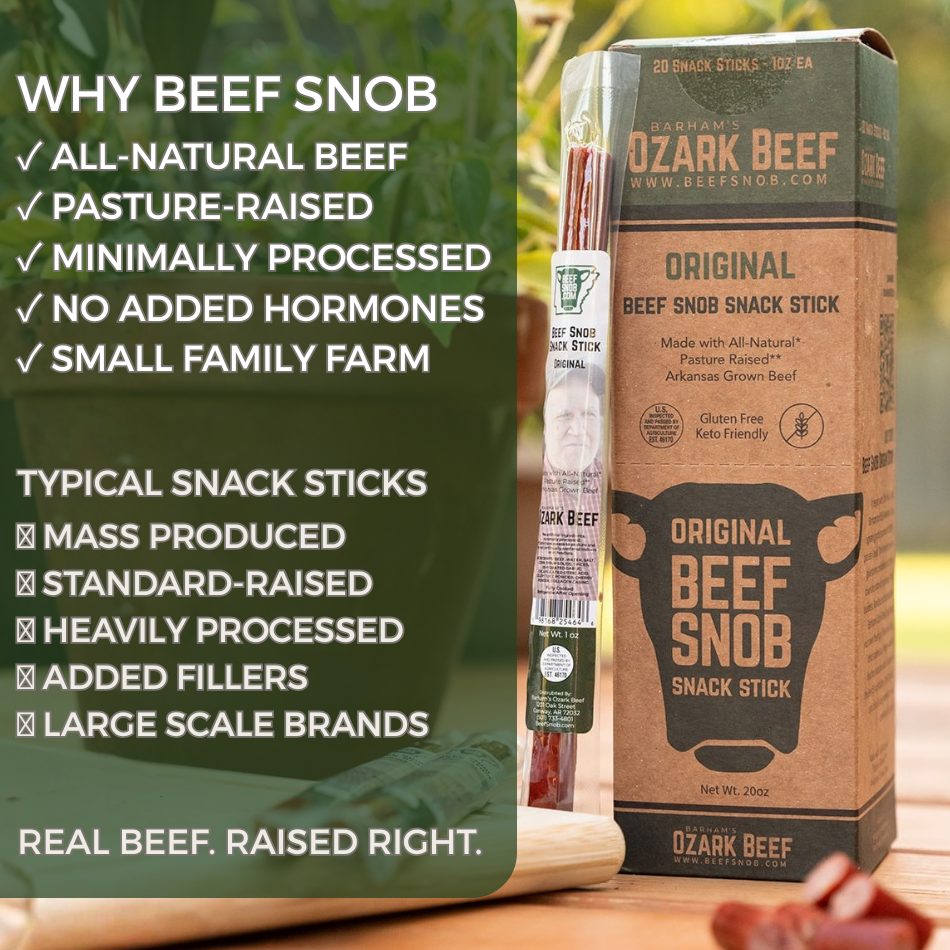 Beef Snob Snack Sticks — Variety Pack (Box of 20)